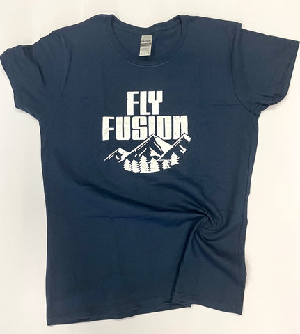 Fly Fusion Mountain Scape Ladies T-shirt